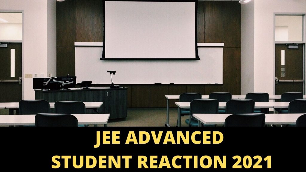 JEE advanced student reaction